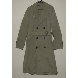 Vtg ‘85 US Army Mens 40 Long Trench Coat Overcoat All Weather Double Breasted